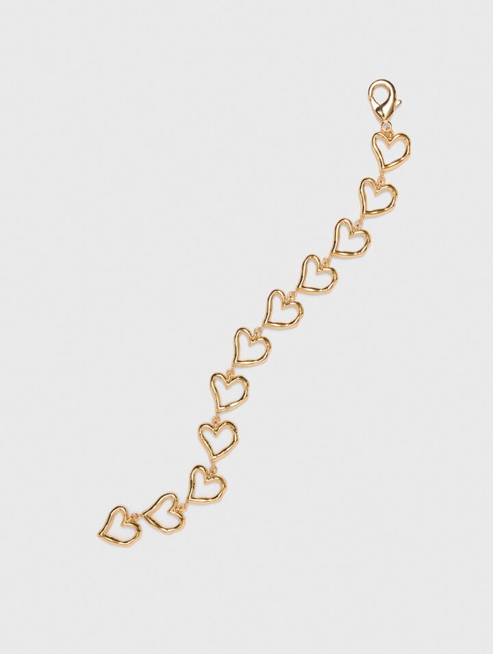 Bracelet cœur en laiton doré