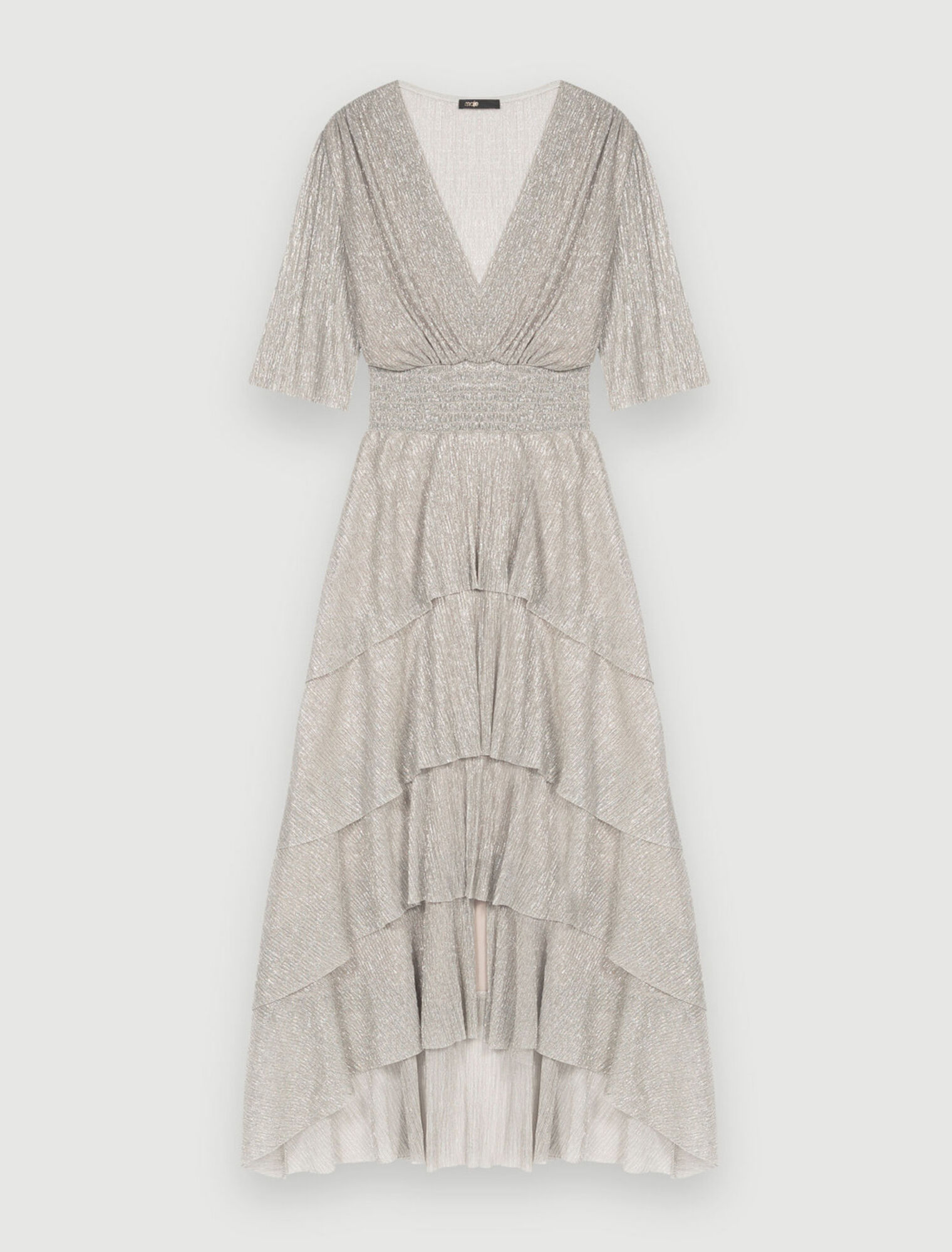 Robe entièrement lamée à volants