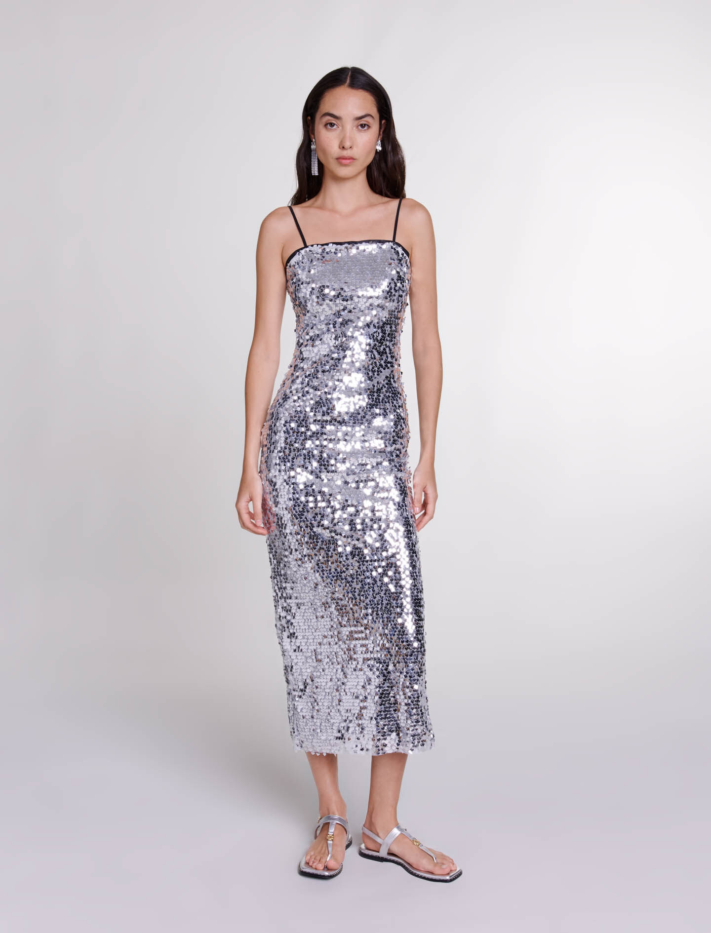 Robe longue a sequins