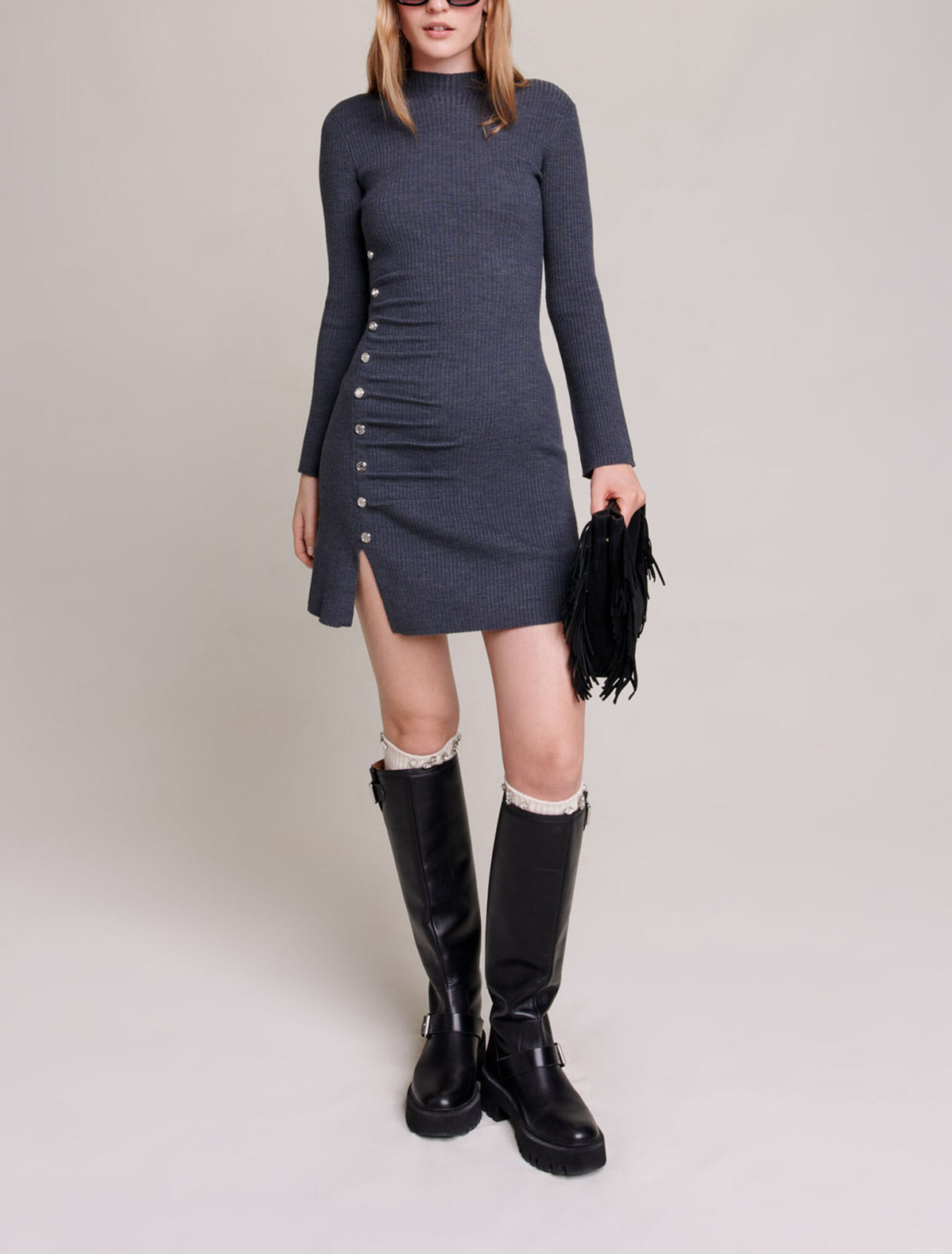 Robe courte en maille