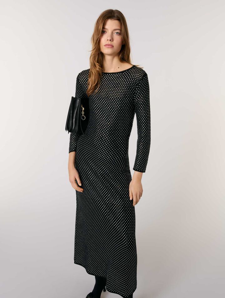 Robe longue à strass