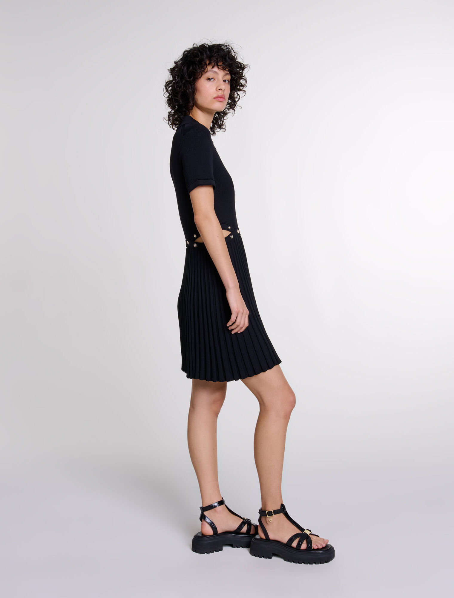 Robe courte en maille