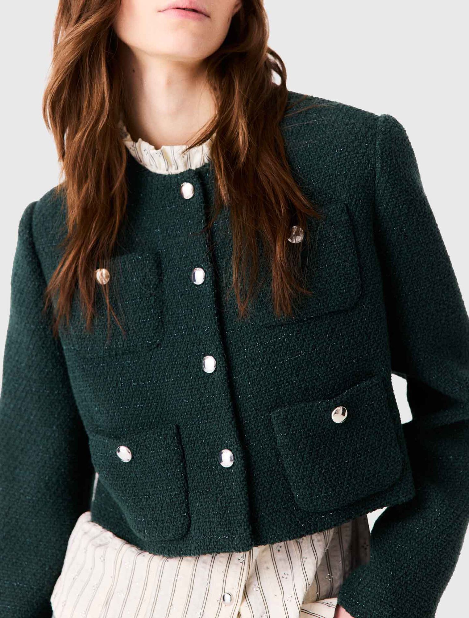 Veste courte en tweed