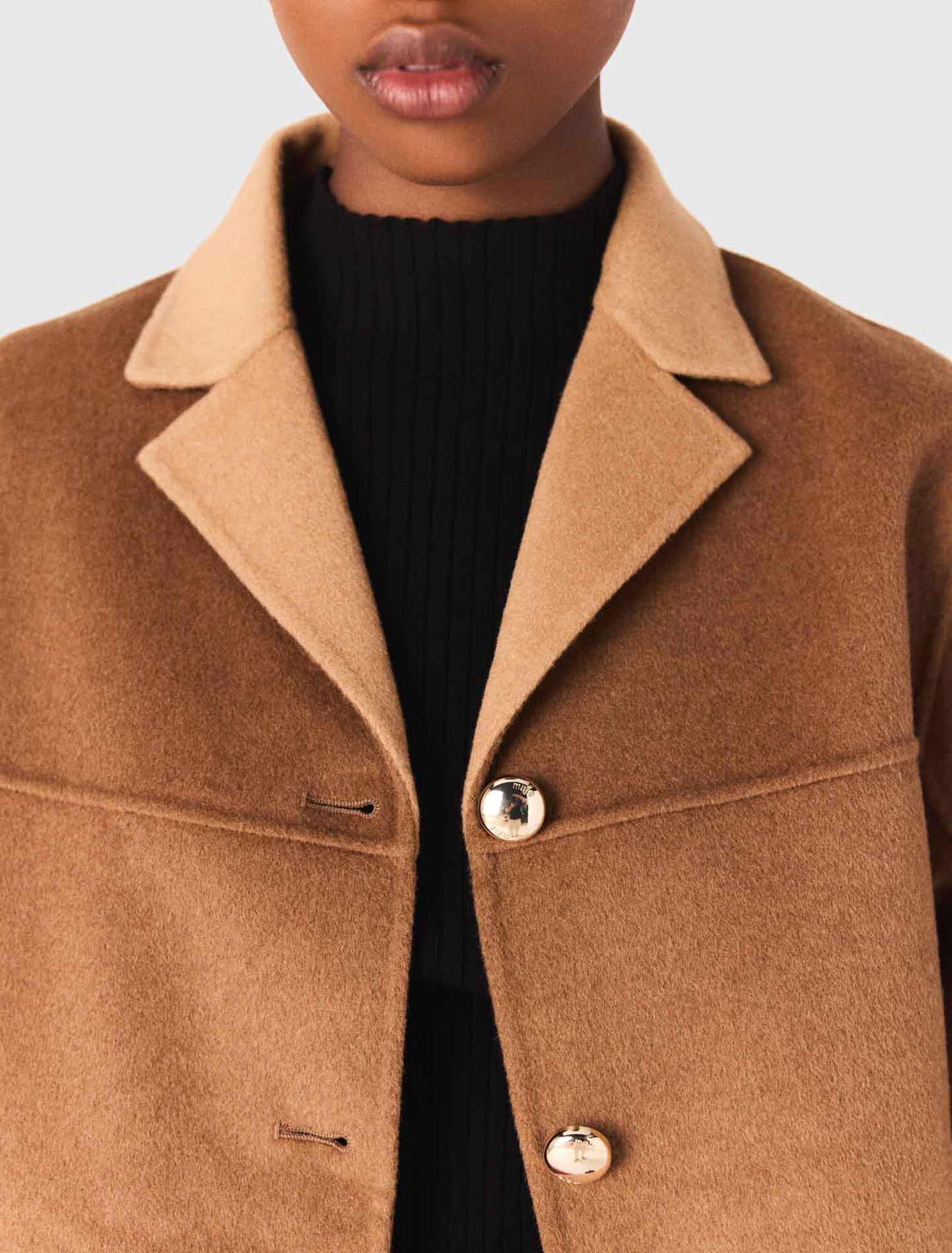Manteau mi-long double face