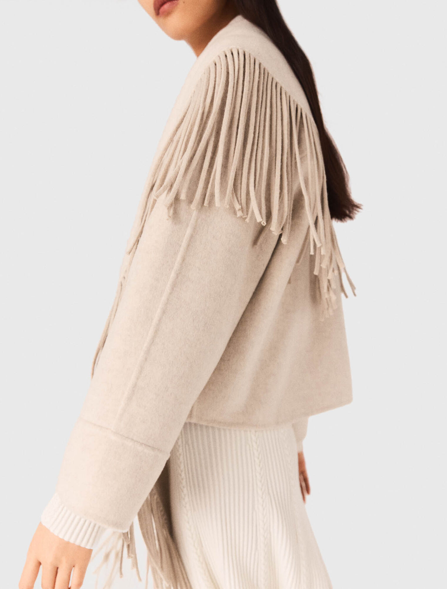 Manteau court en laine