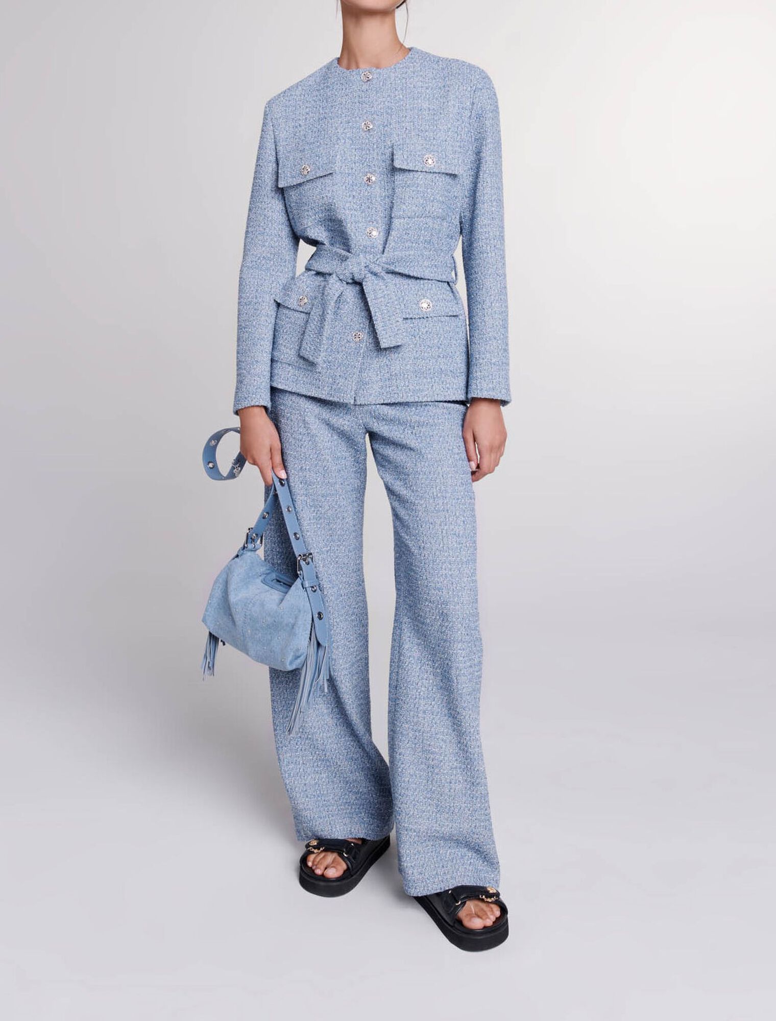 Pantalon en tweed