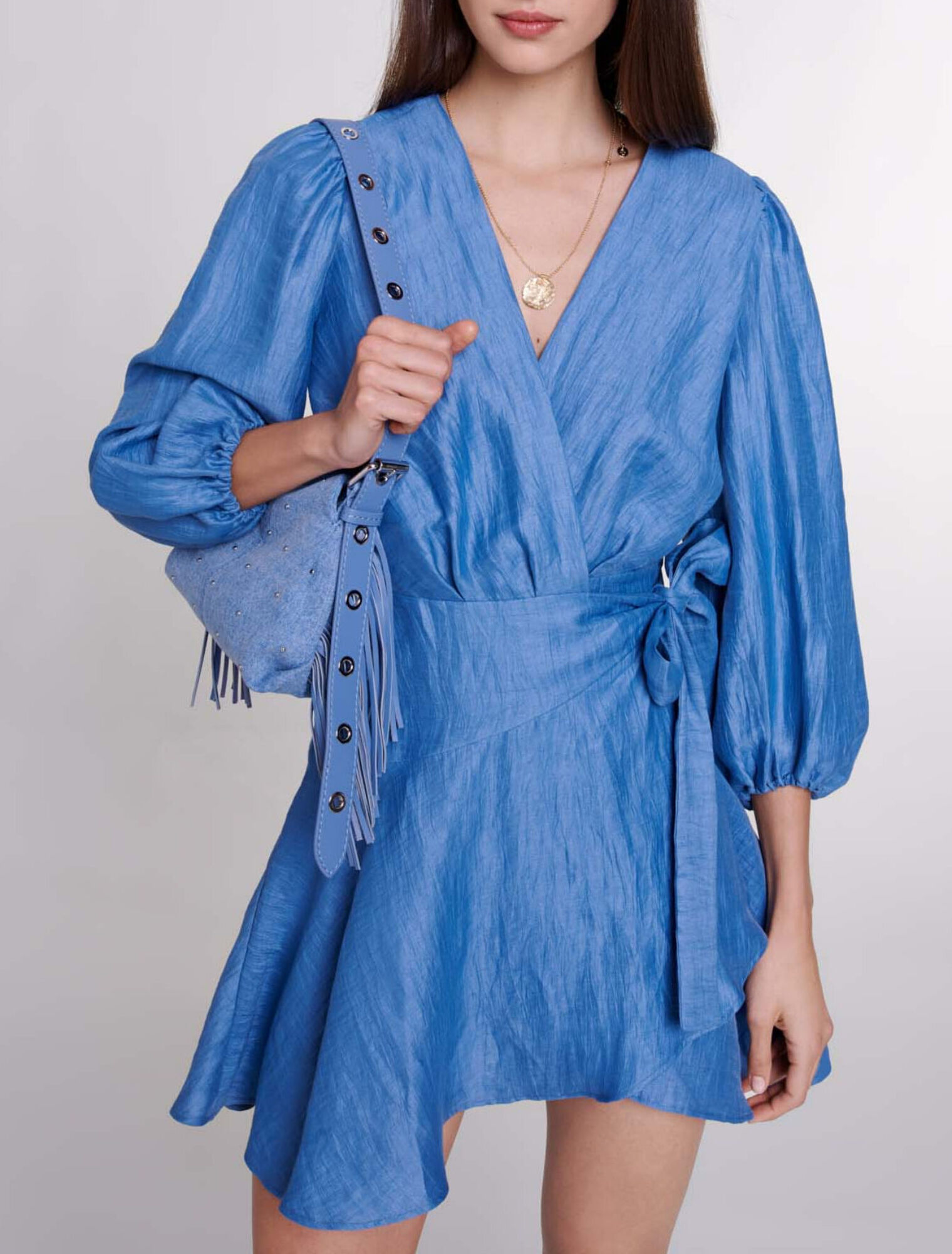 Robe portefeuille en lin