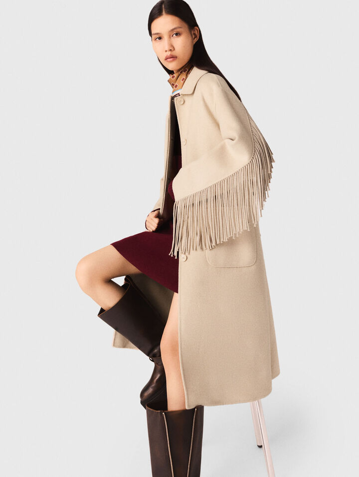 Manteau long en laine