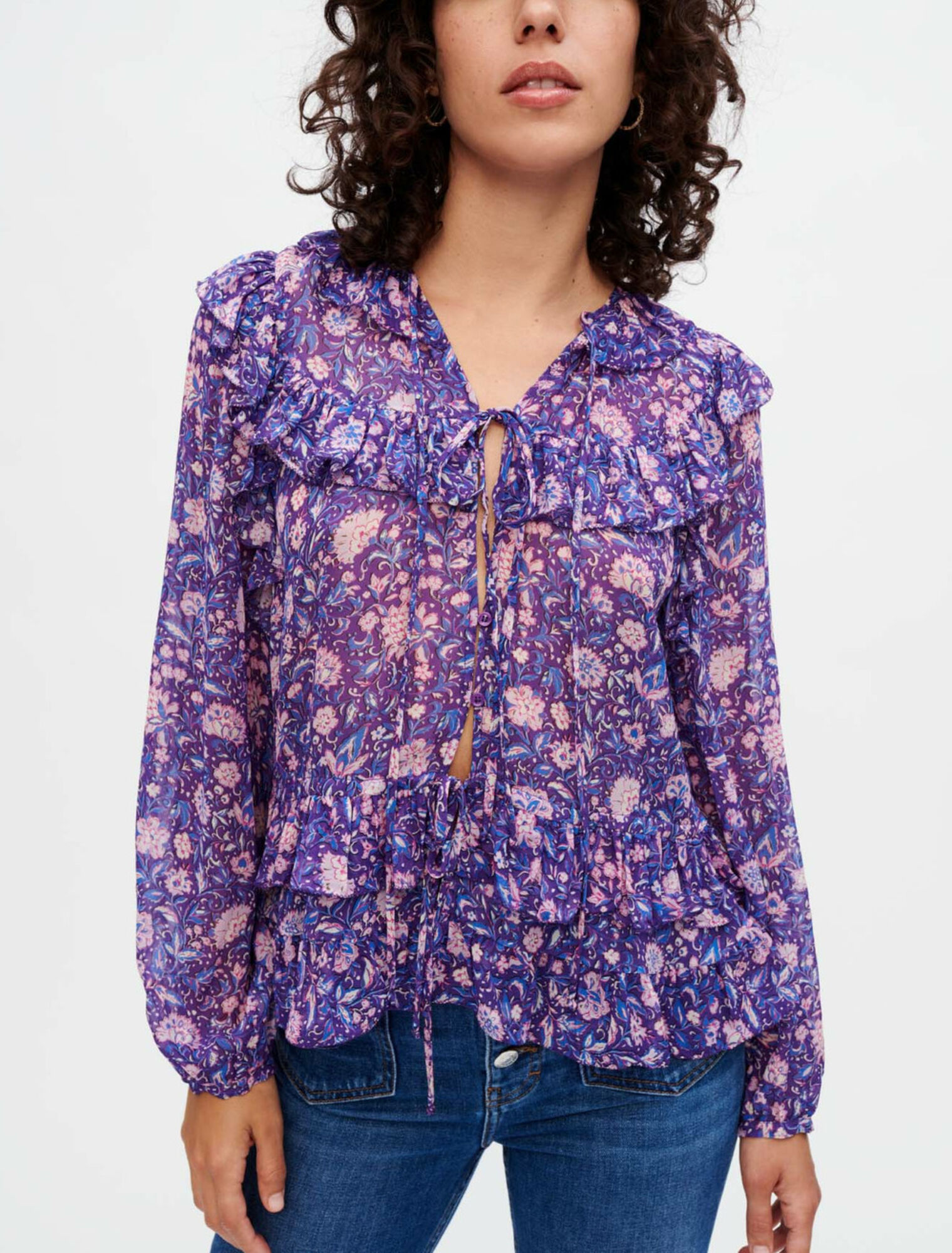 Top en viscose imprimée Dahlia