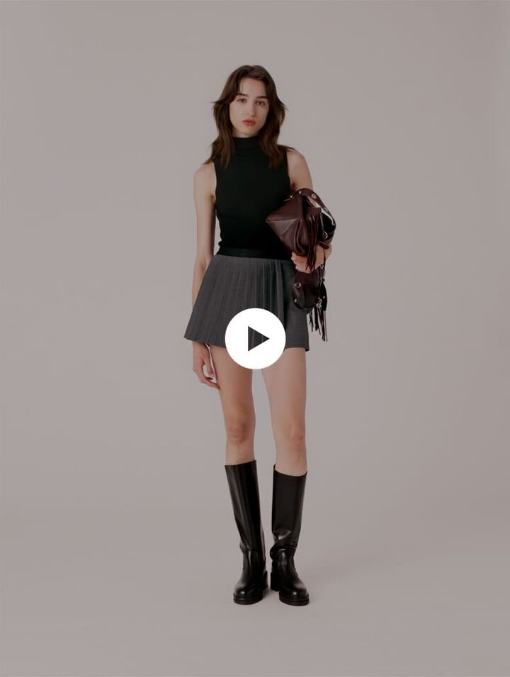 Top en maille sans manches