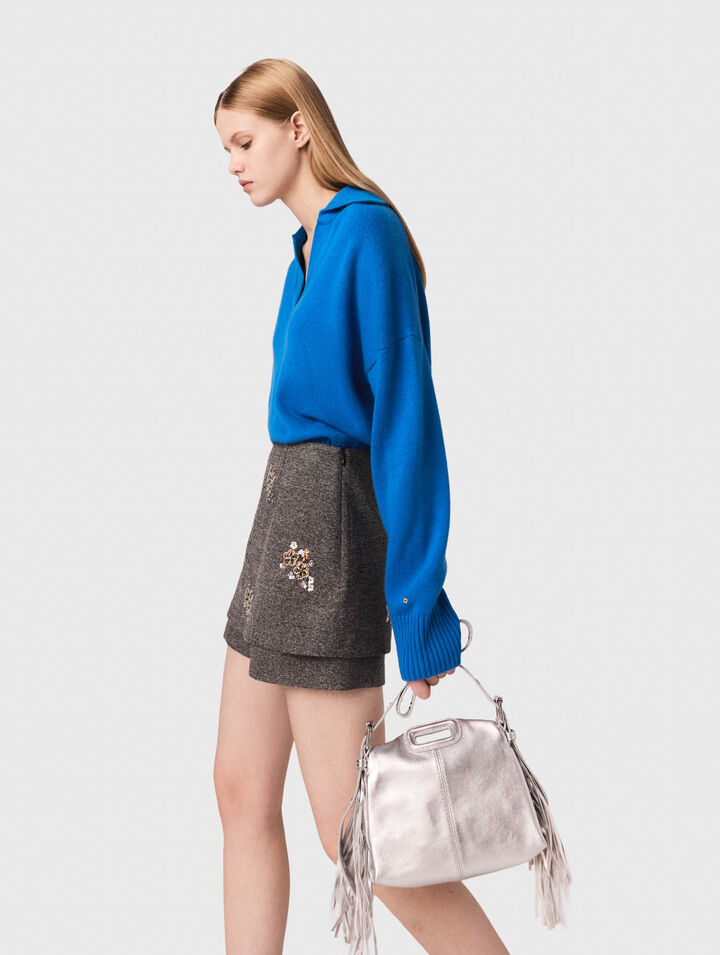 Short avec broderie florale