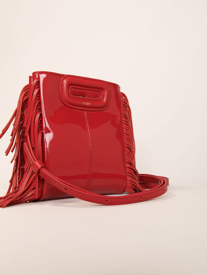 Sac M Mini en cuir verni