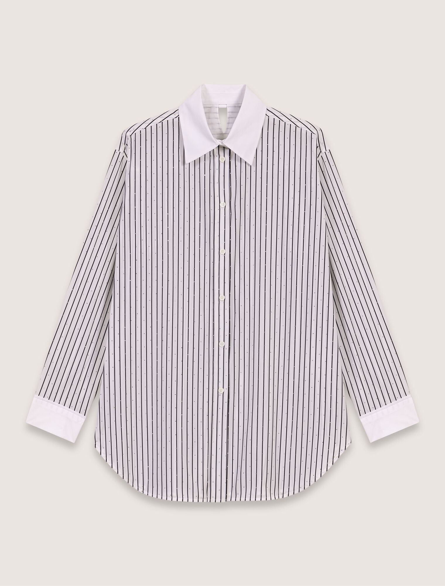 Chemise strassée à rayures
