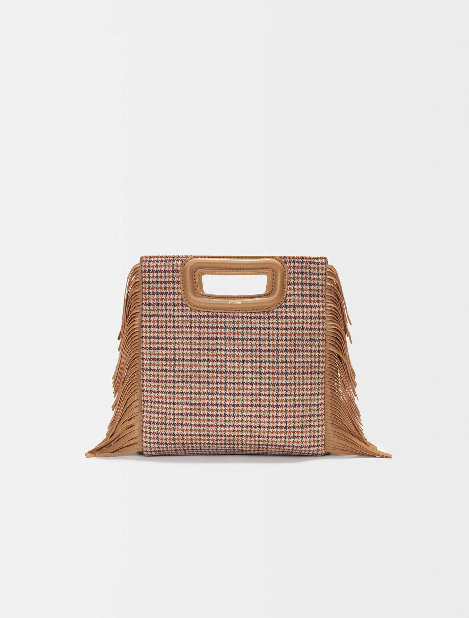 Sac M en toile à motifs pied-de-poule