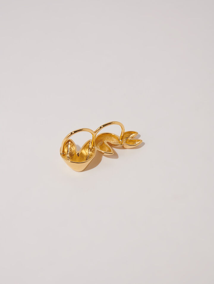 Bague triple fortune cookie