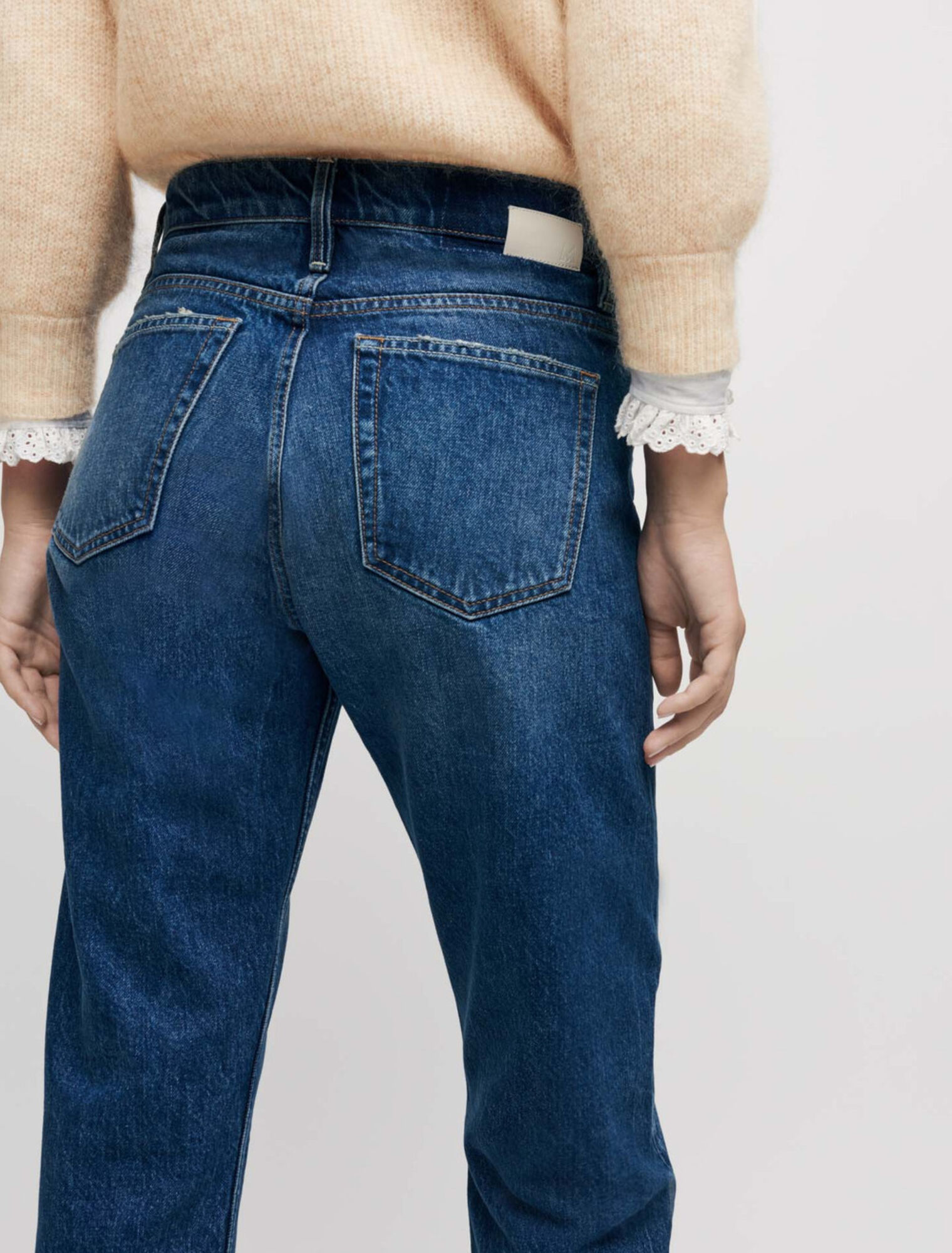 Jean droit taille haute