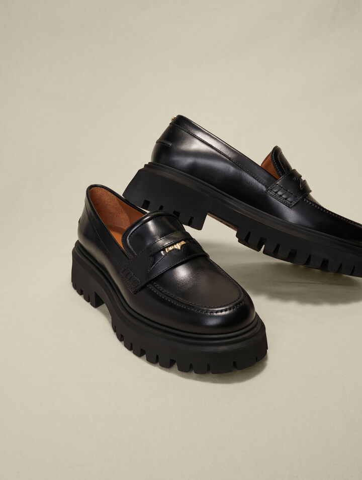 Mocassins en cuir à plateforme