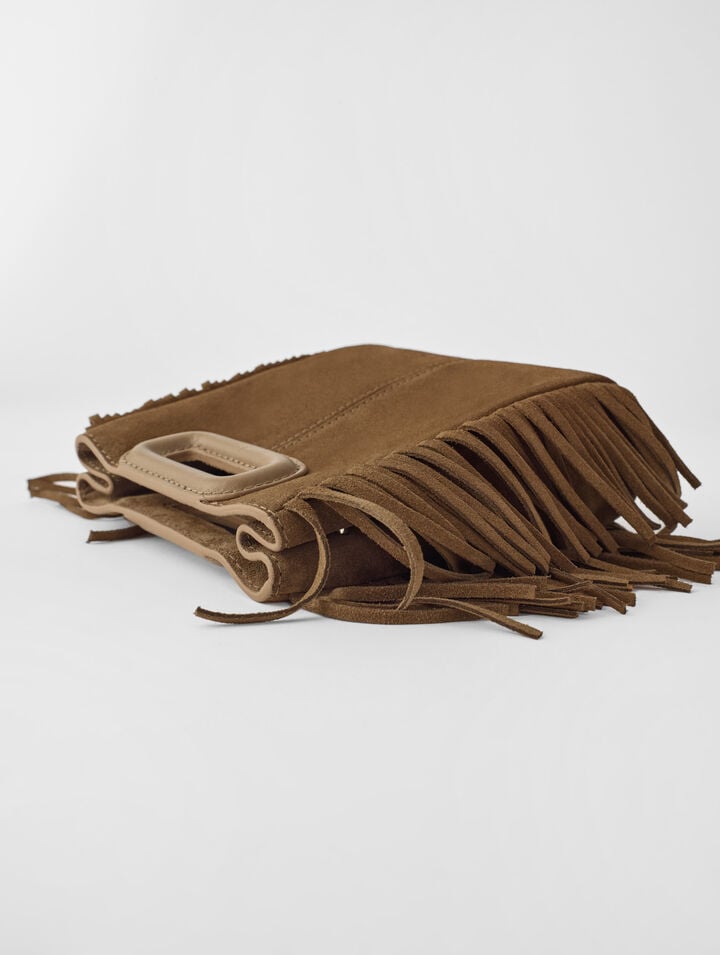 Sac M mini en cuir suède