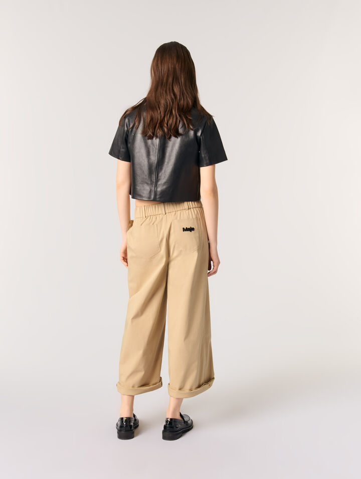 Pantalon large en coton