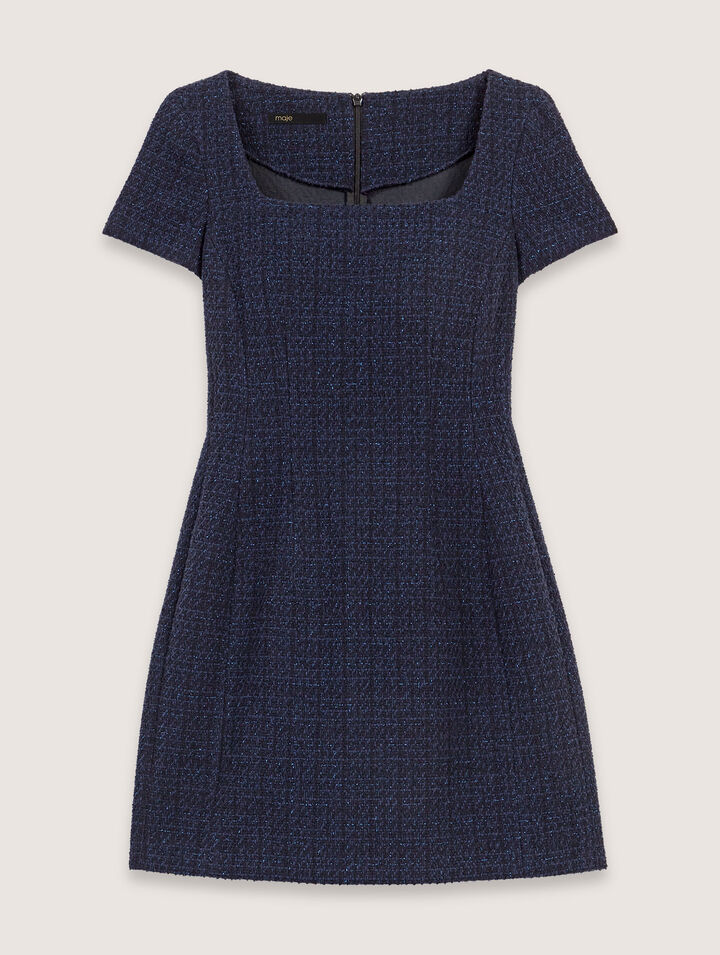 Robe courte en tweed