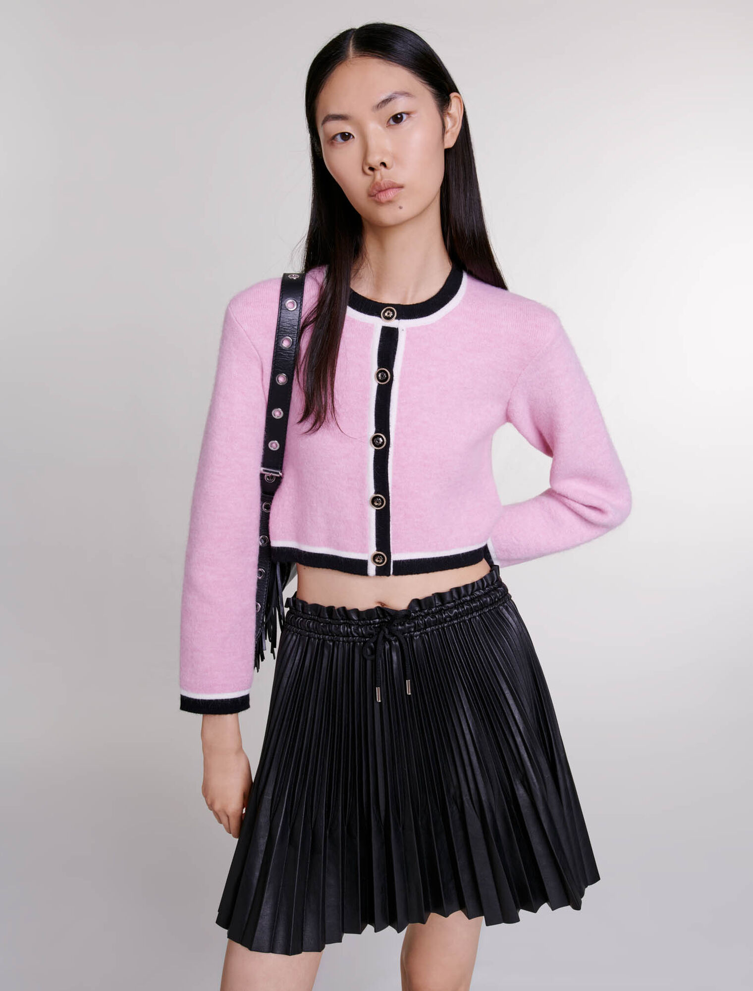 Cardigan court en maille
