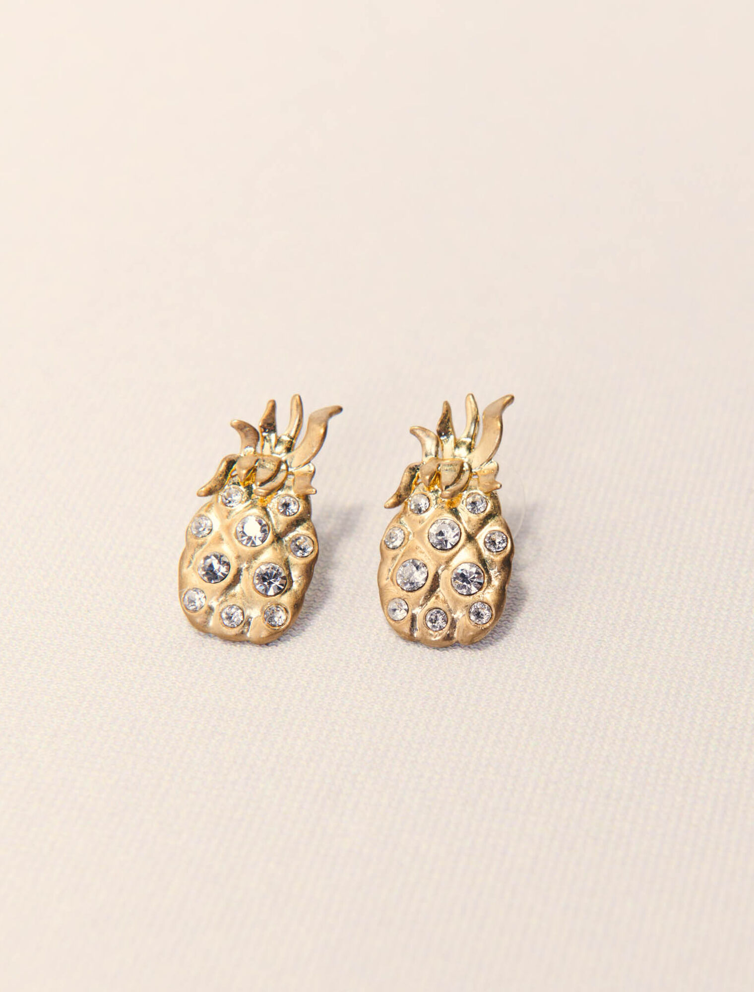 Boucles d'oreilles ananas à strass