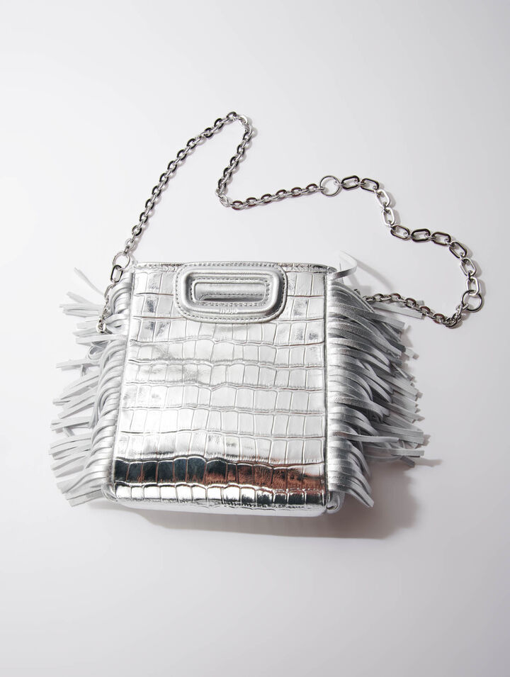 Sac M Mini en cuir effet croco