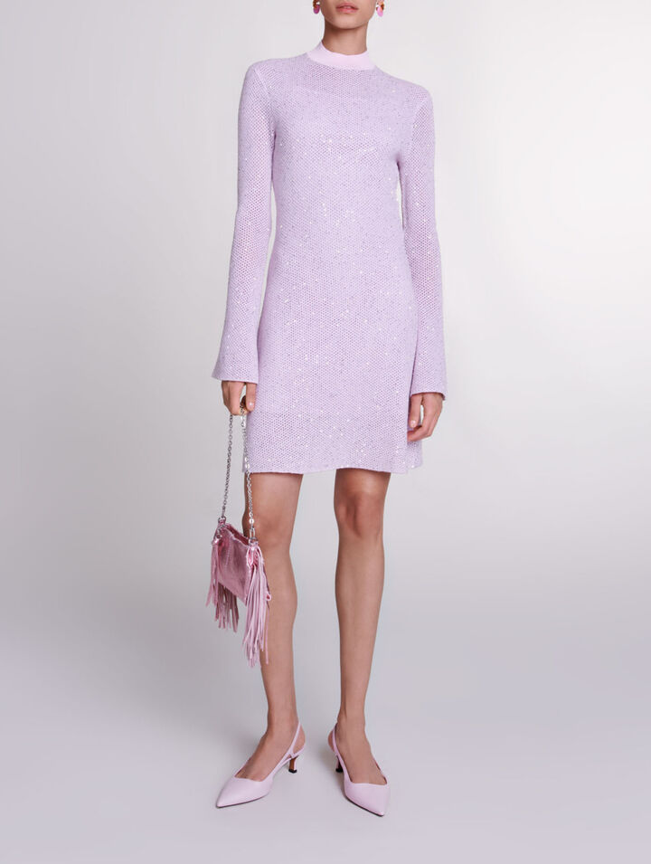 Robe en maille semi-transparente
