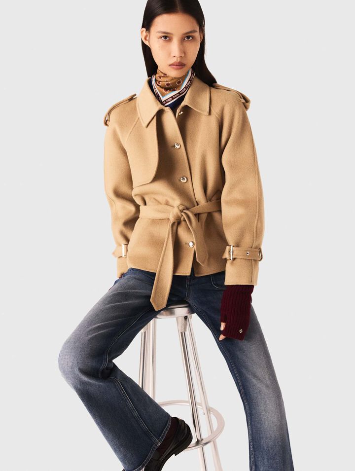 Manteau court double face