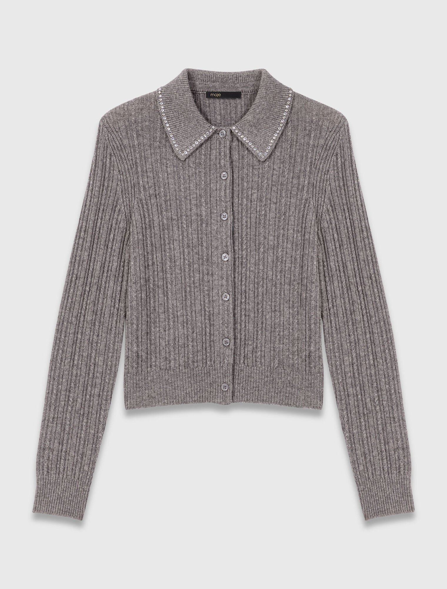 Cardigan avec col strassé