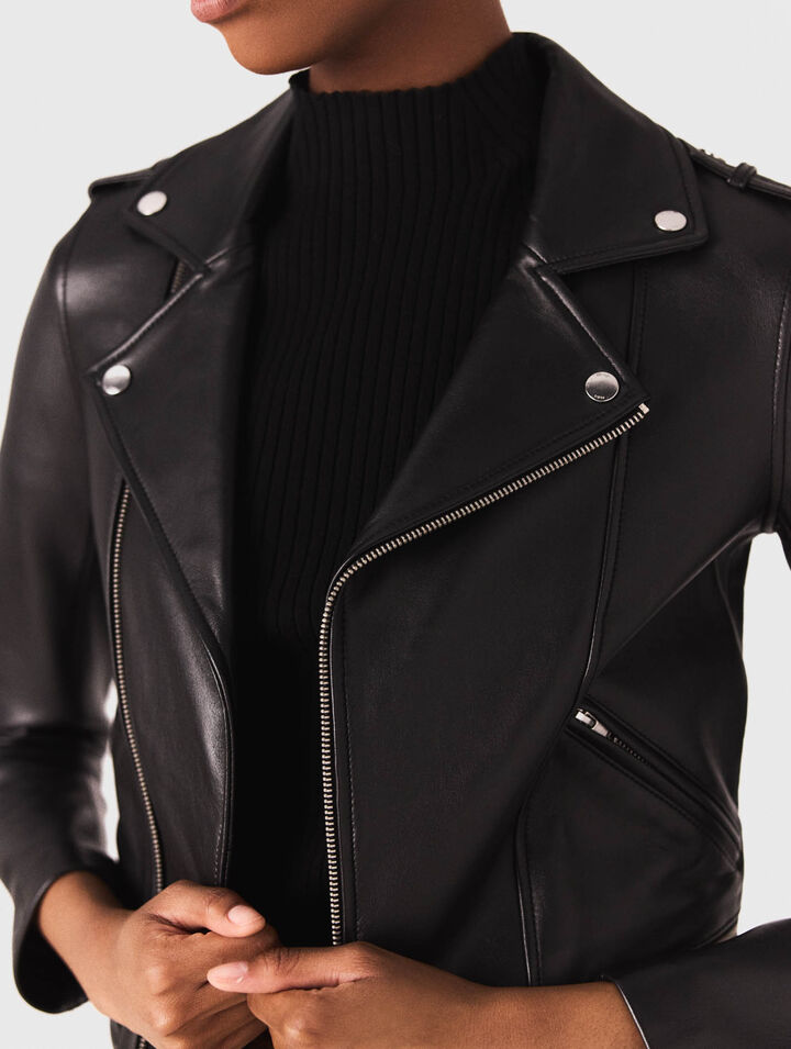 Blouson en cuir d'agneau