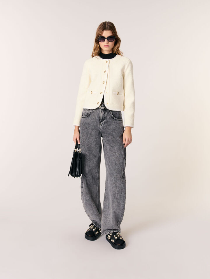 Veste courte en tweed