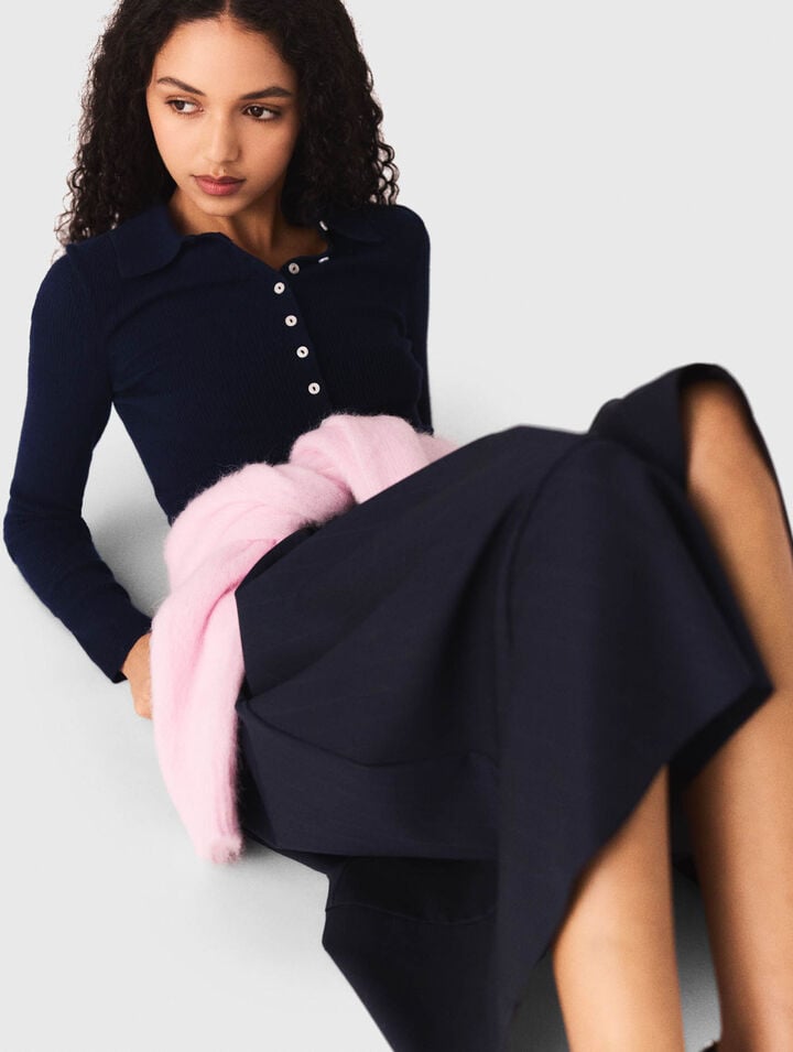 Pull c&ocirc;tel&eacute; &agrave; col polo