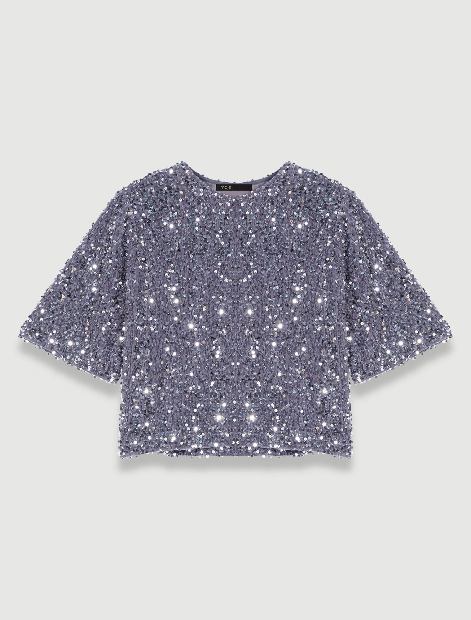 Top en velours à sequins
