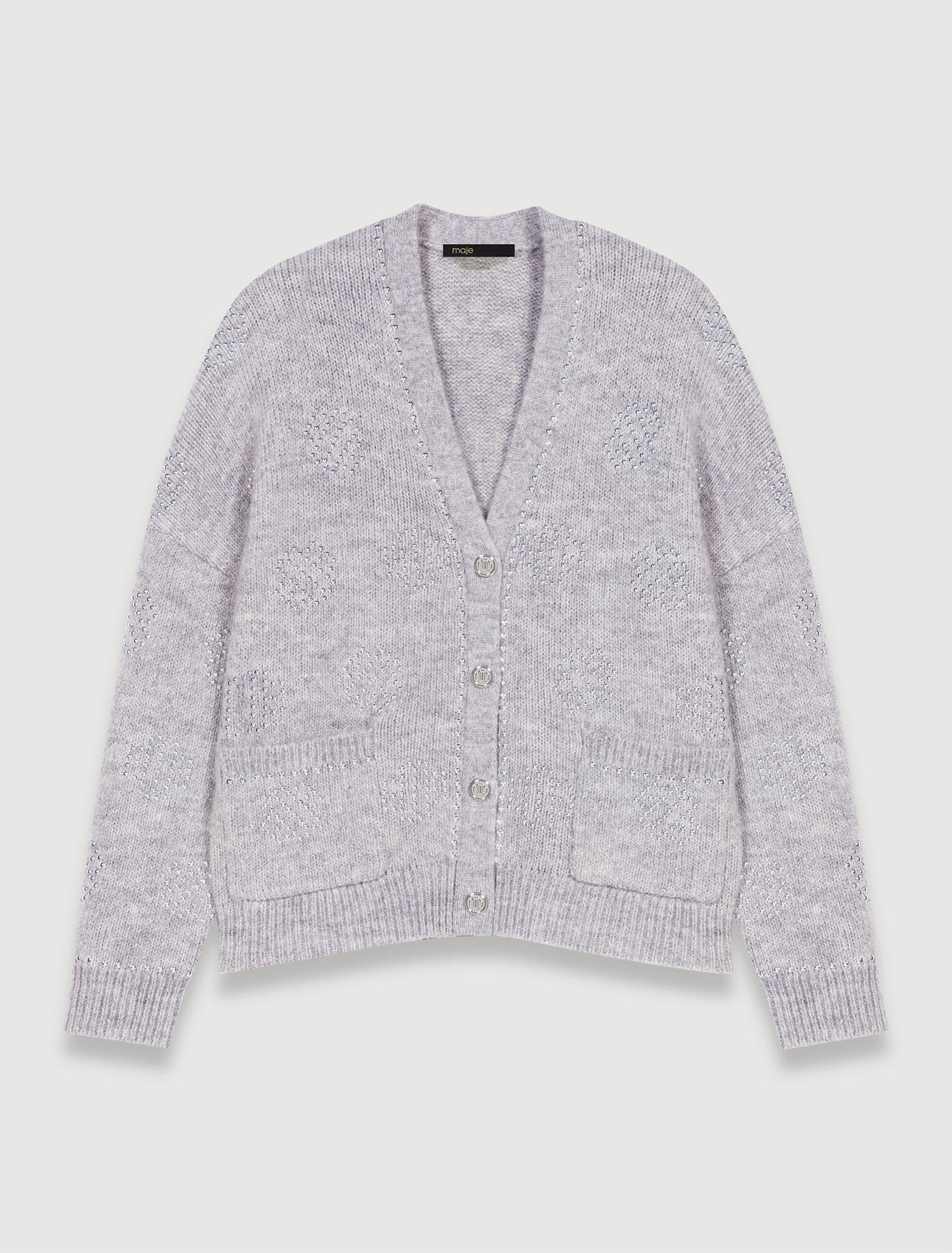 Cardigan à studs clover