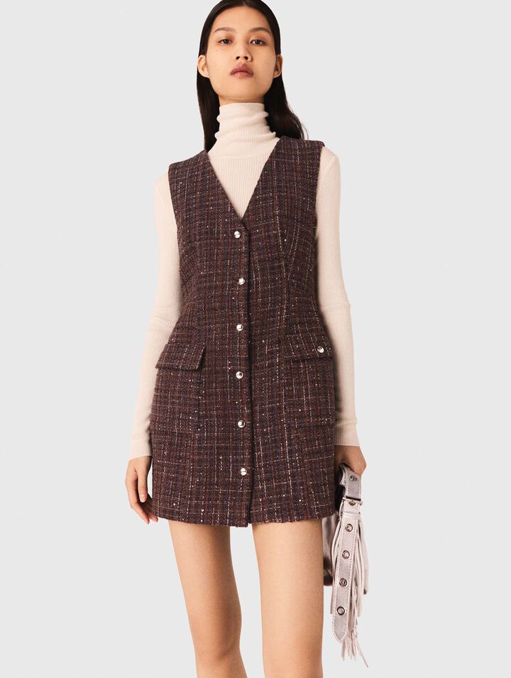 Robe courte en tweed