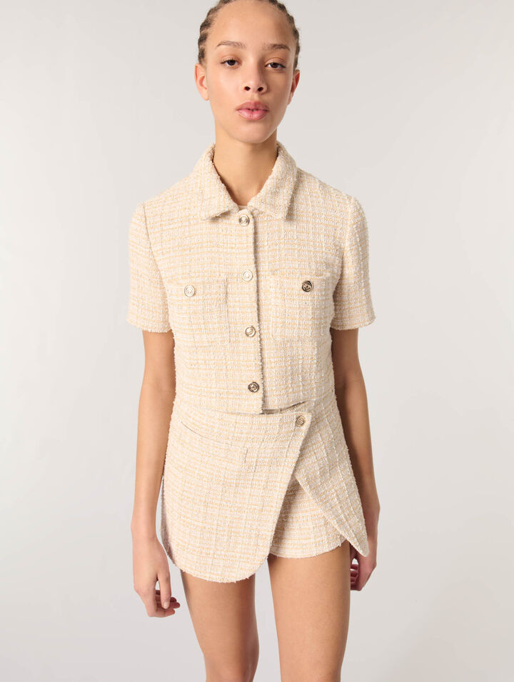 Veste courte en tweed