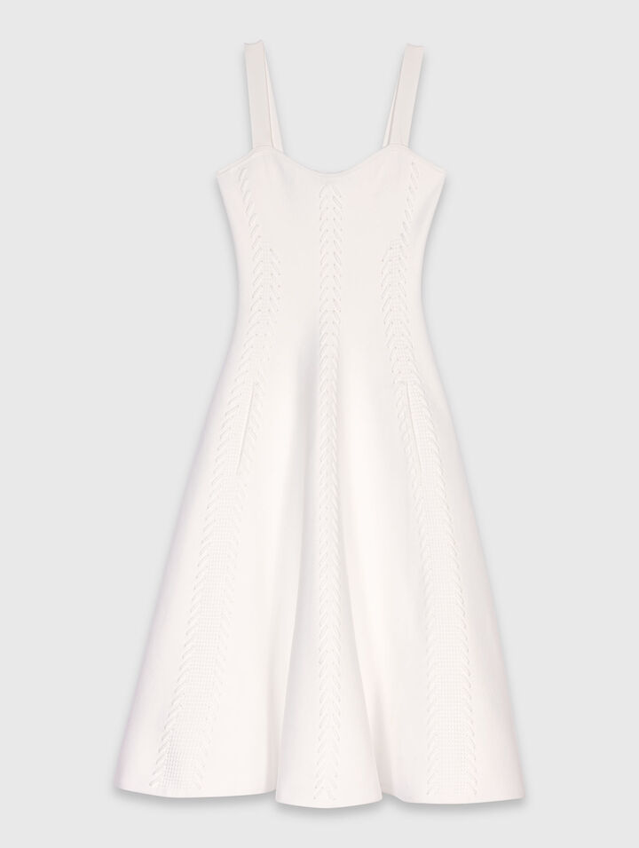 Robe babydoll longue en maille