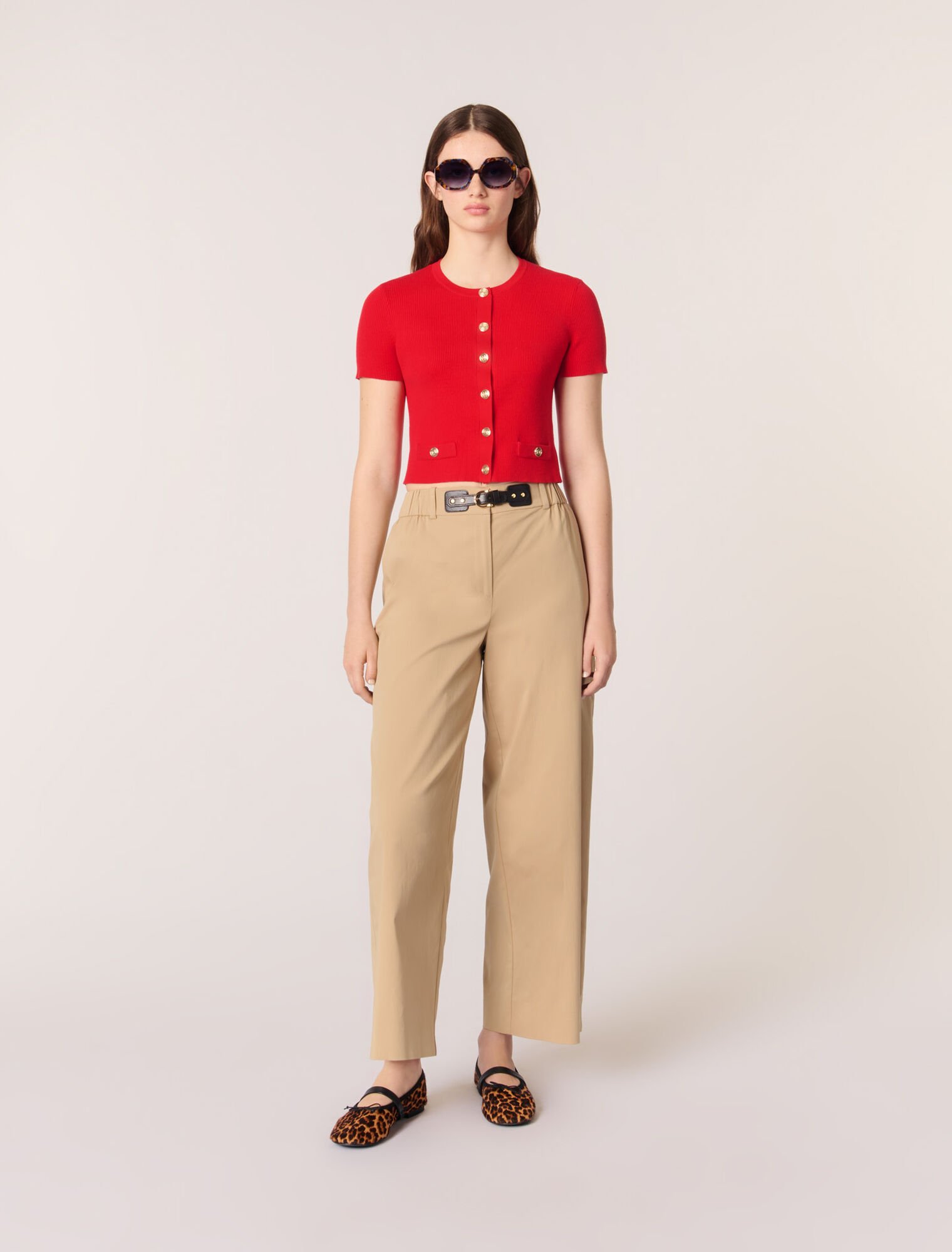 Pantalon large en coton