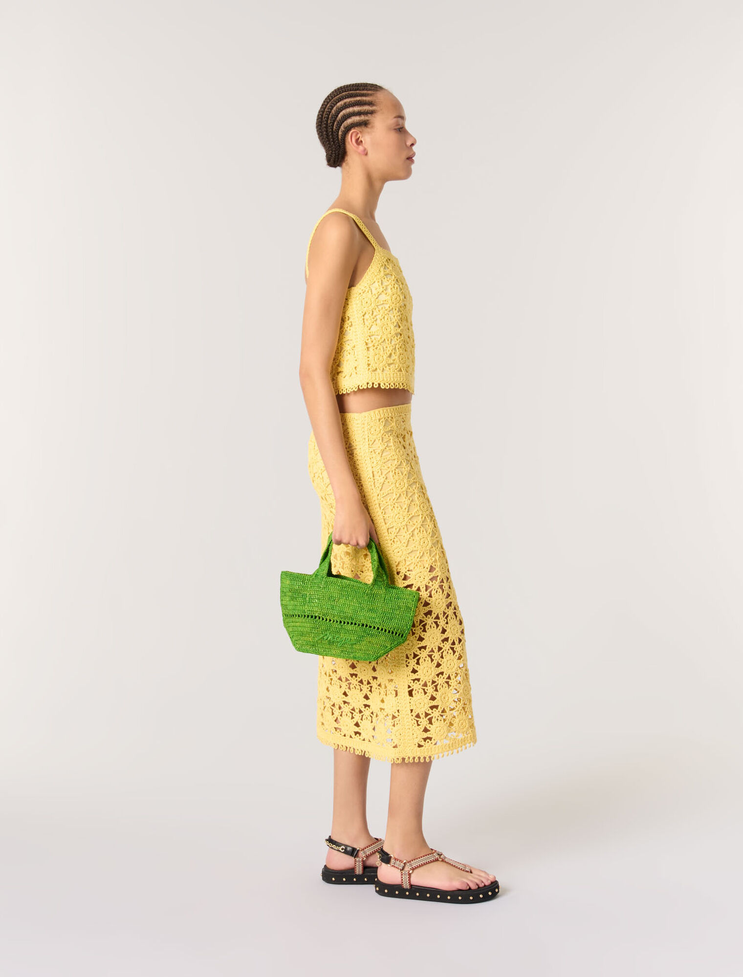 Jupe longue en crochet