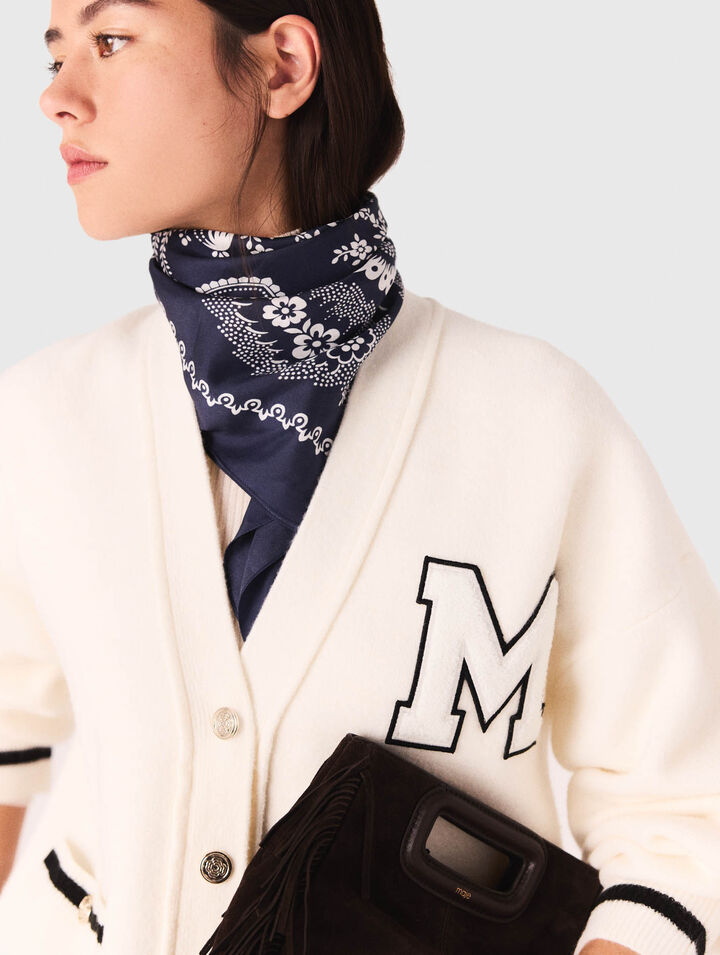 Cardigan long avec broderie