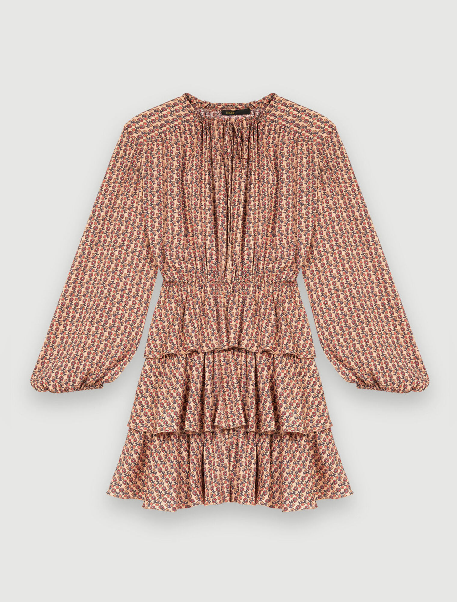 Robe fluide imprimée à volants