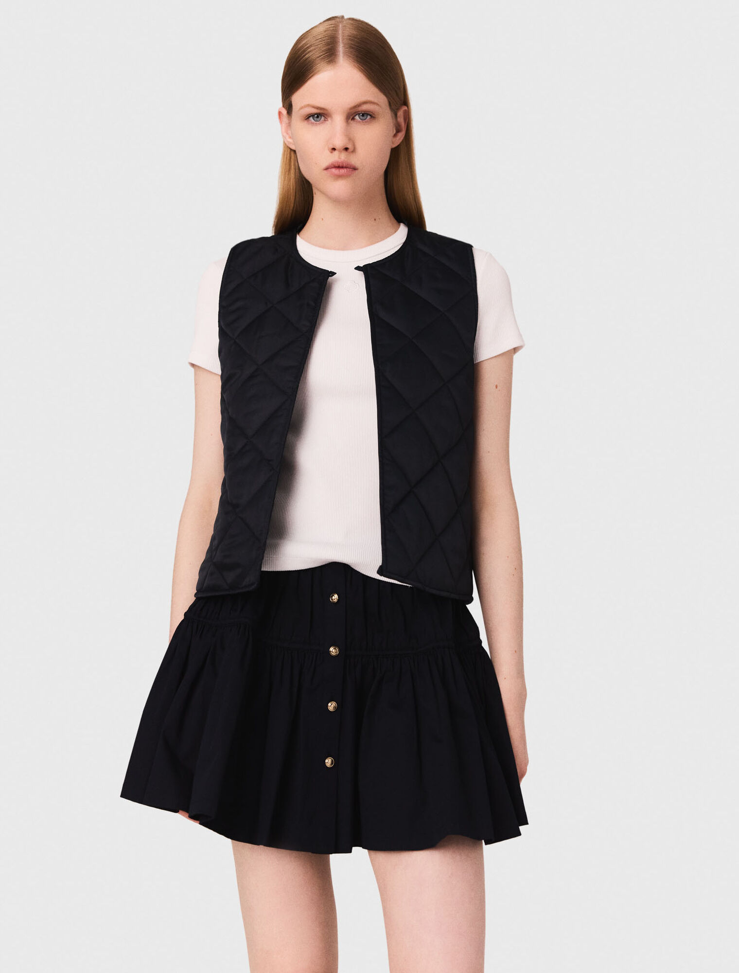 Veste courte col velours et clous