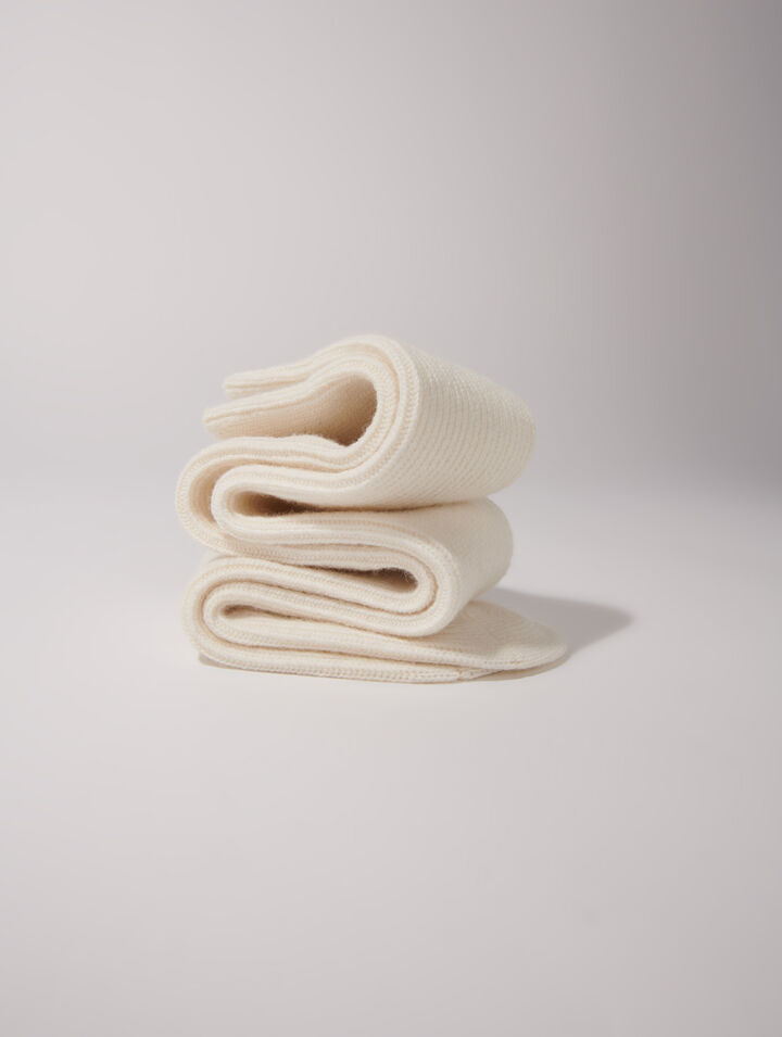 Chaussettes hautes en mix laine