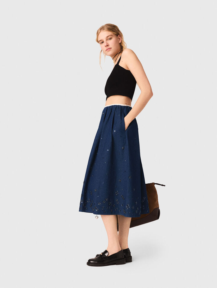 Crop top en maille &agrave; bretelles