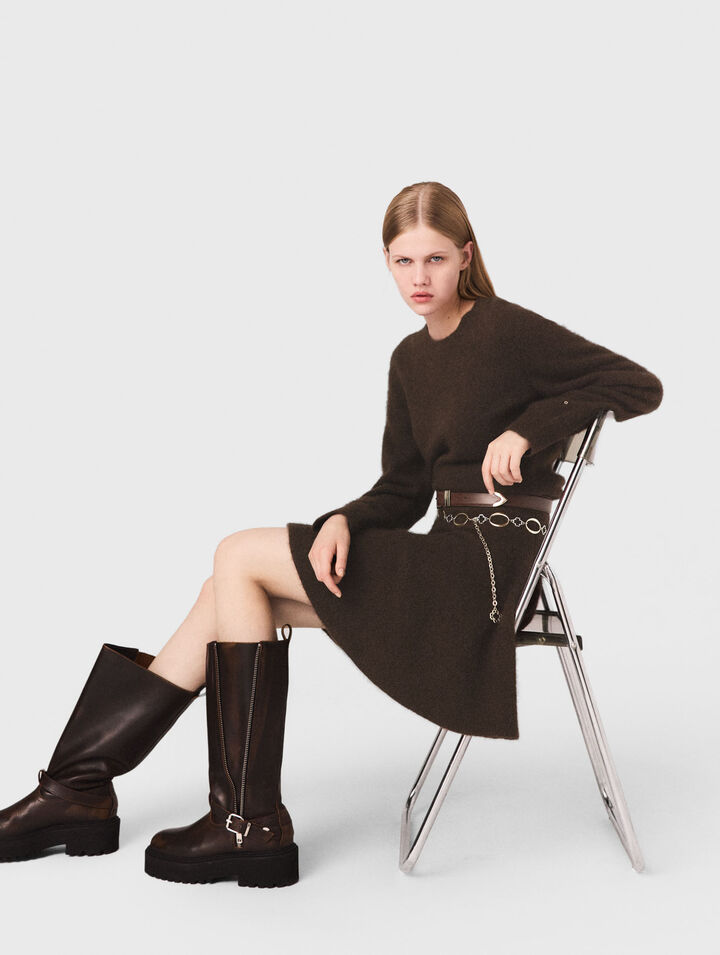 Robe courte en melange de yak