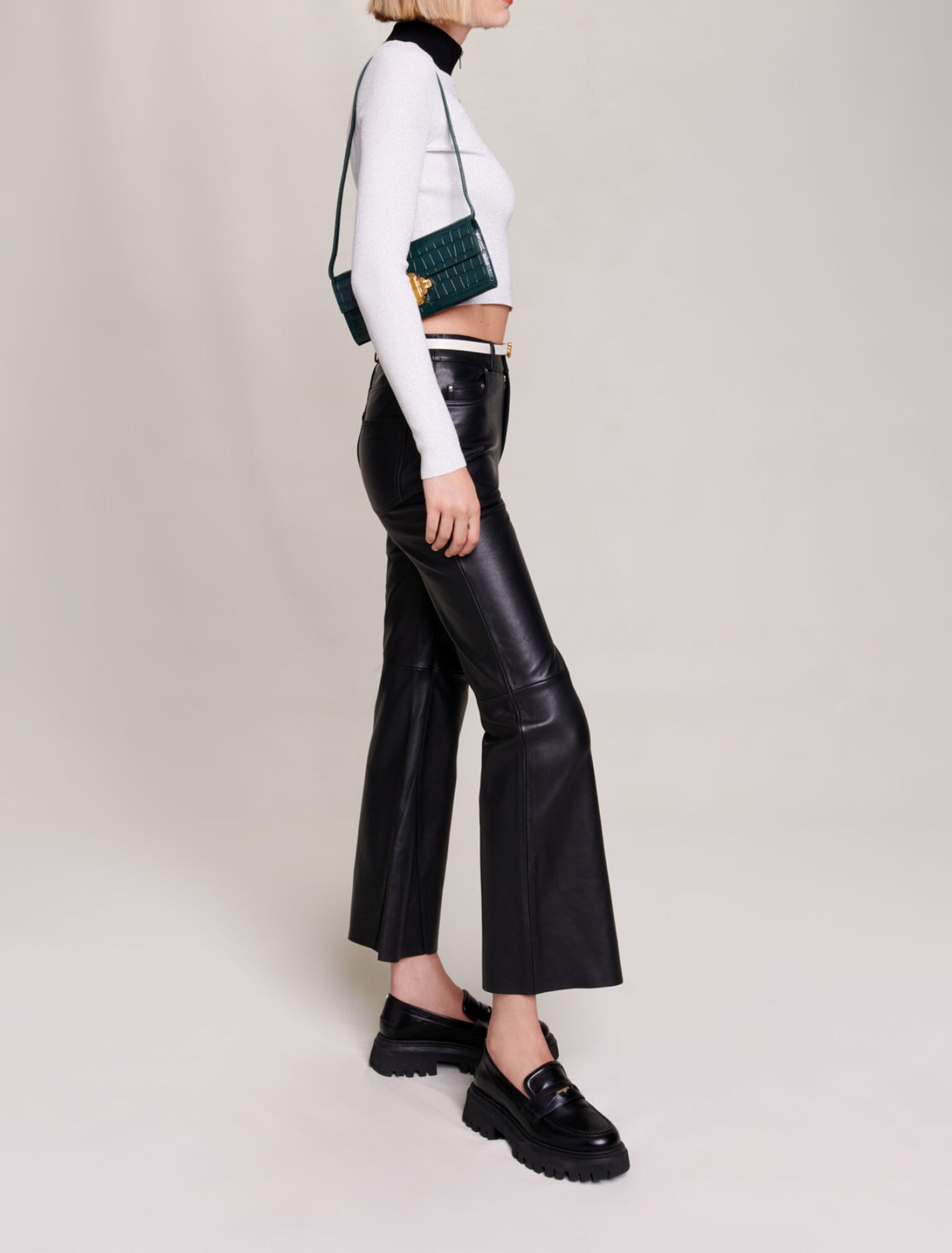 Pull court en maille fantaisie
