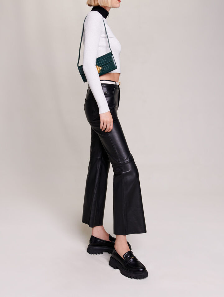 Pull court en maille fantaisie