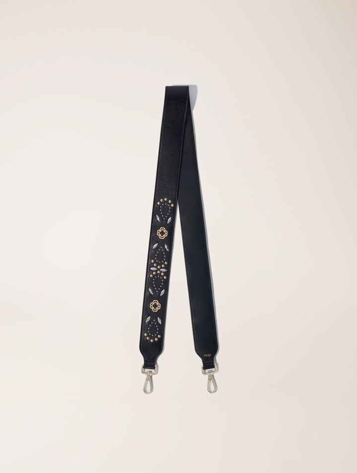 Bandoulière en cuir à studs