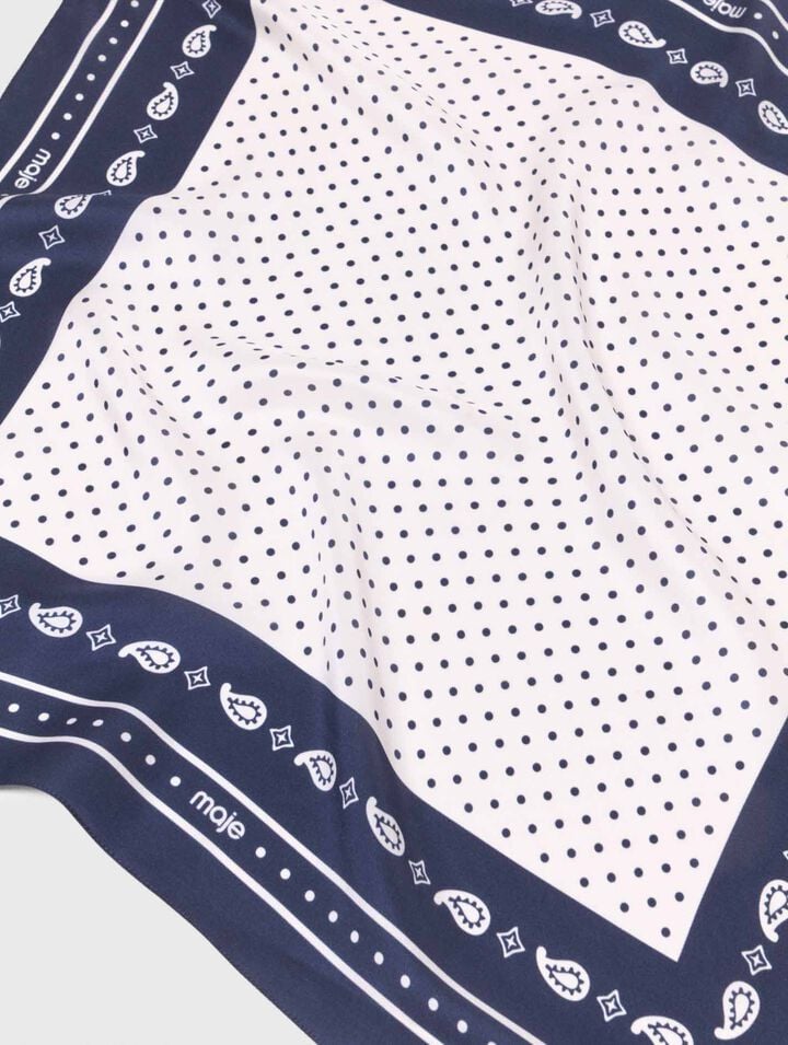Bandana 60x60 imprimé en soie